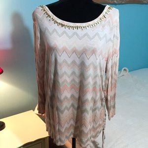 RUBY RD Cotton 3/4 length sleeve Top